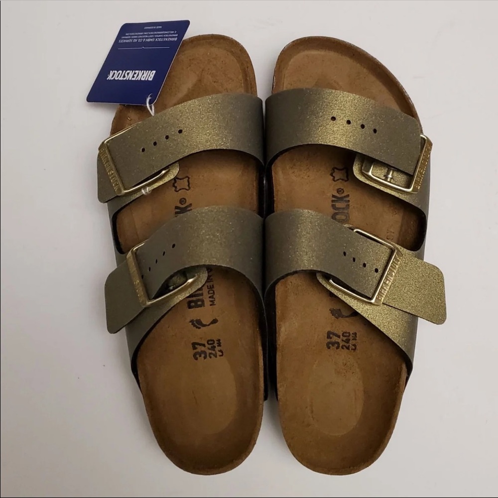 Birkenstock | Arizona Icy Metallic Stone Gold 37 - Picture 4 of 7